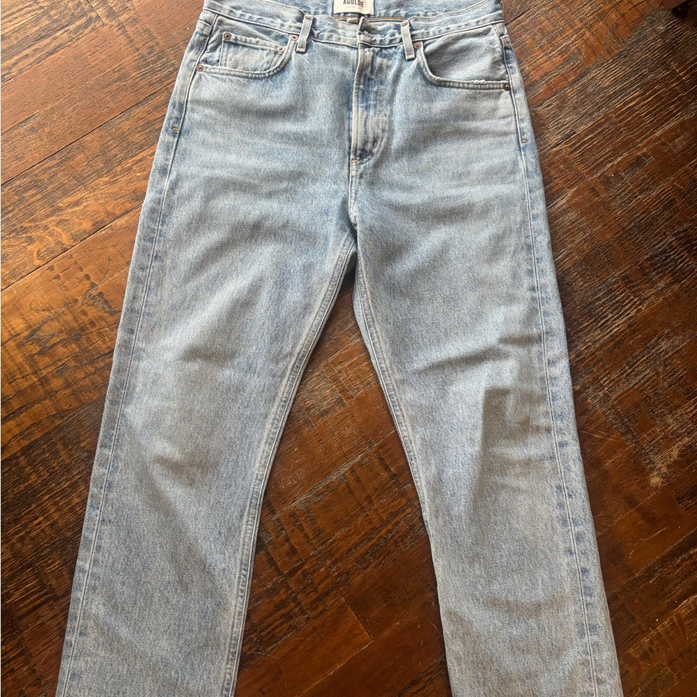 Agolde Men's Light Blue Straight Jeans